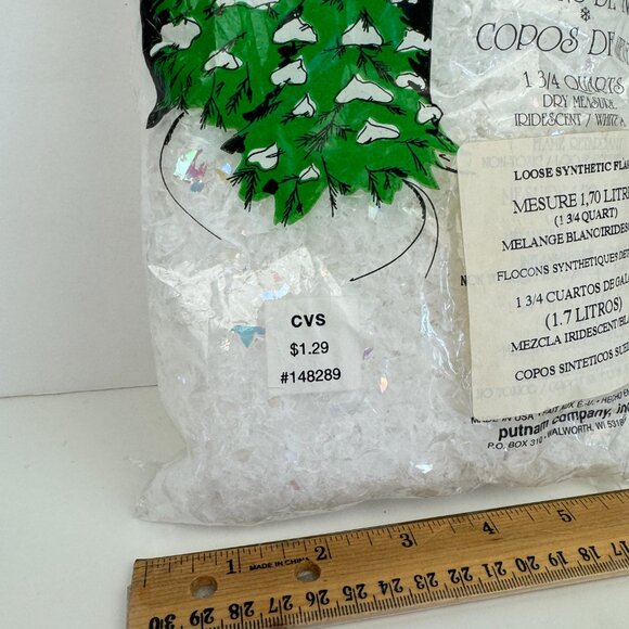 Vtg Bag Soft Snow Iridescent White Mix Putnam Company Made in USA CVS READ - Picture 5 of 9